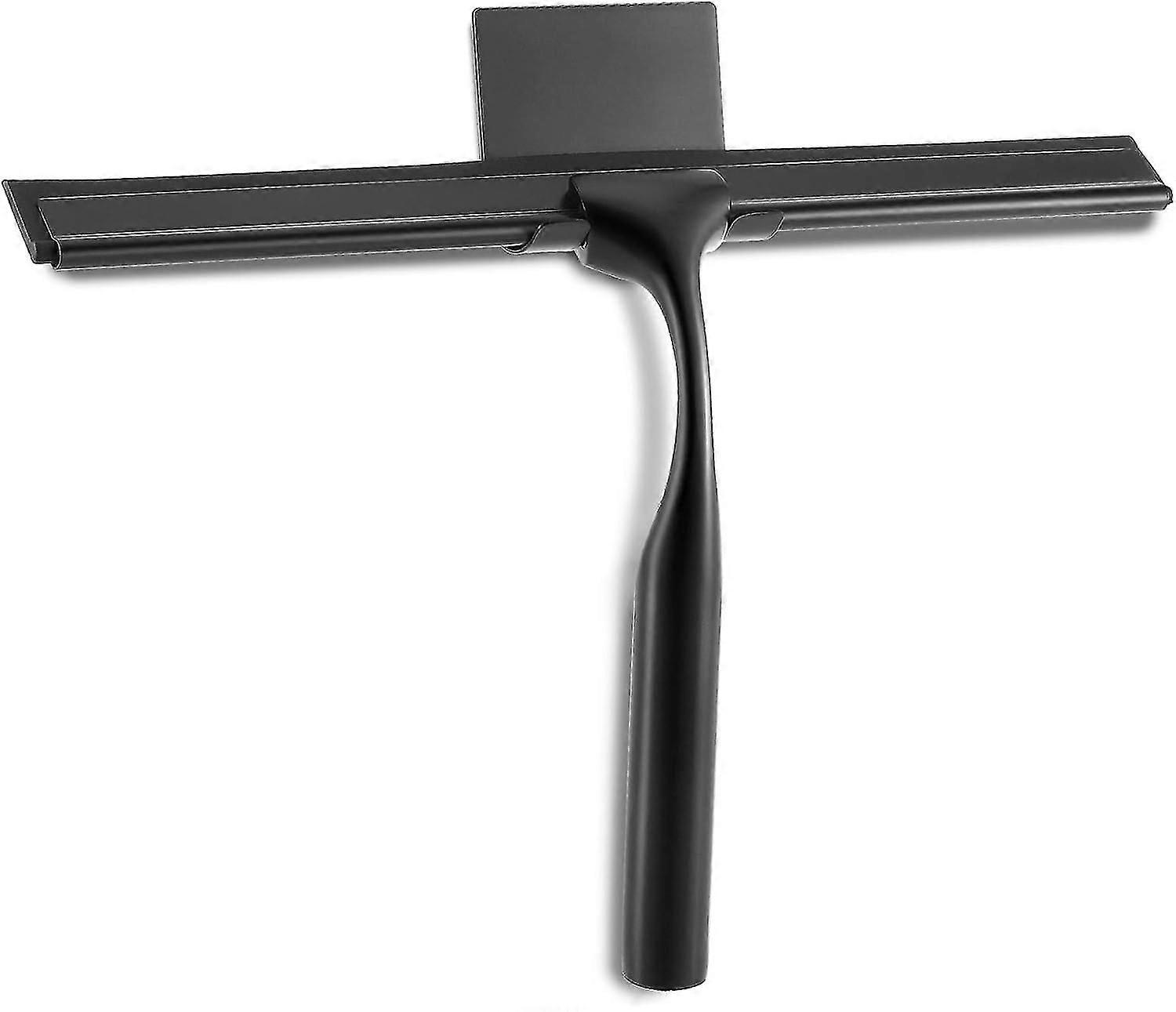 Shower Squeegee Window Stainless Squeegee Cleaning Silicone Squeegee with Wall Hook for Bathroom, Mirror, Tiles