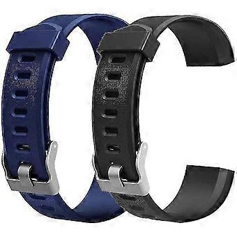 Vaihtonauhat Veryfit Pro Id115plus Hr Fitness Tracker -kellolle Sini-musta