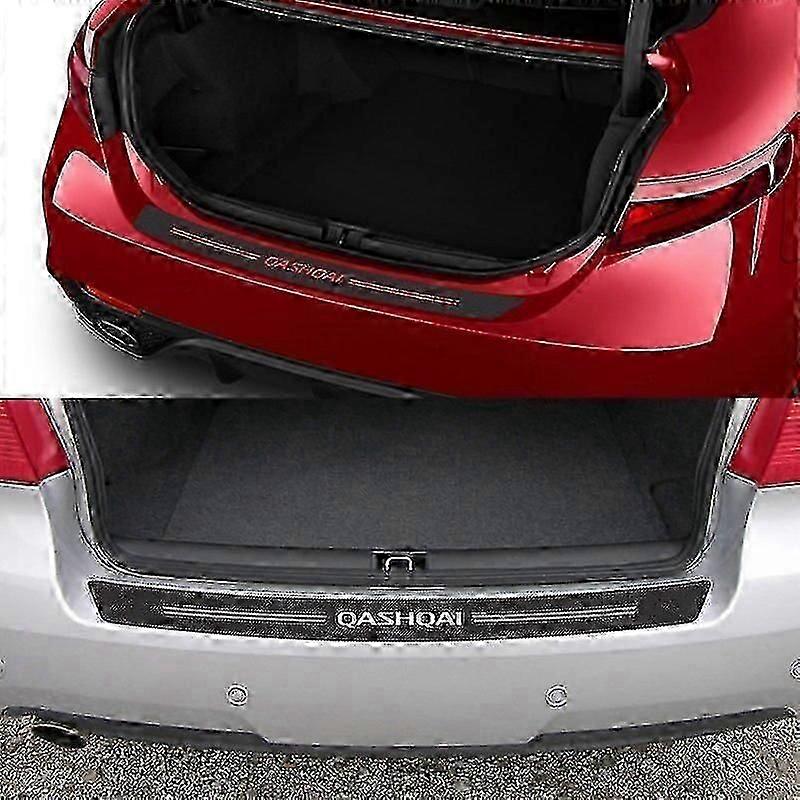 For Nissan Qashqai J11 Car Anti-Scratched Accessories Auto Trunk Guard Plate Car Carbon Fibre Load Edge Protector Stickers Vehicle Decor Accessory Set