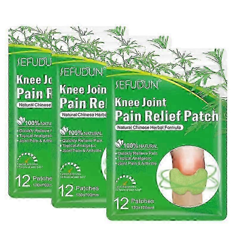 36pcs بقع تخفيف آلام الركبة ، بقع حرارة الركبة ، بقع آلام الجص العشبية الاحترار ، بقع الحرارة الشيح تخفيف آلام الرقبة الخلفية