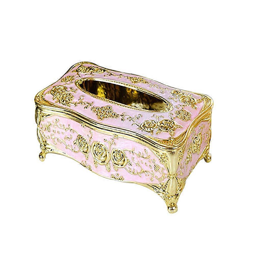 European Style Tissue Box Holder for Home and Car, Stylish Fabric Design, Multi-Functional and Compact Size