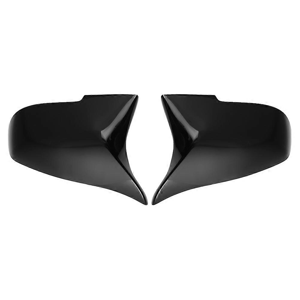 1 Pair Car Rearview Mirror Cover Fit for F20 F21 F22 F30 F32 F36 X1 F87 M3 (Bright Black)