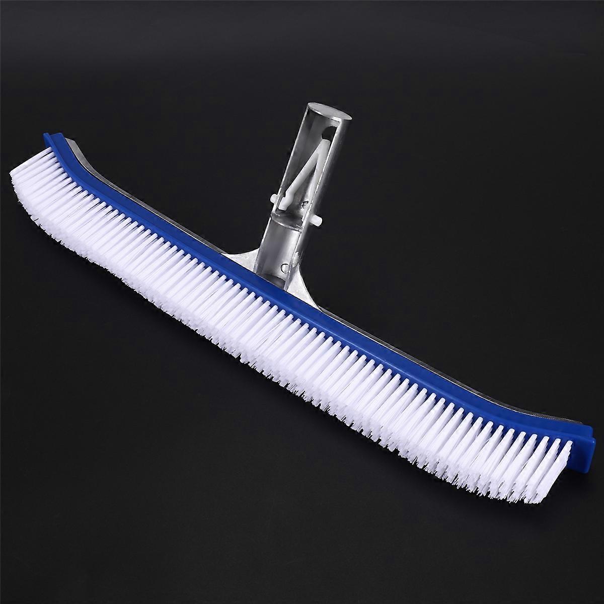 18 Inch Outdoor Pool Wall Brush Swimming Pool Cleaning Tool Aluminum Handle for Pond Spa Pools Algae