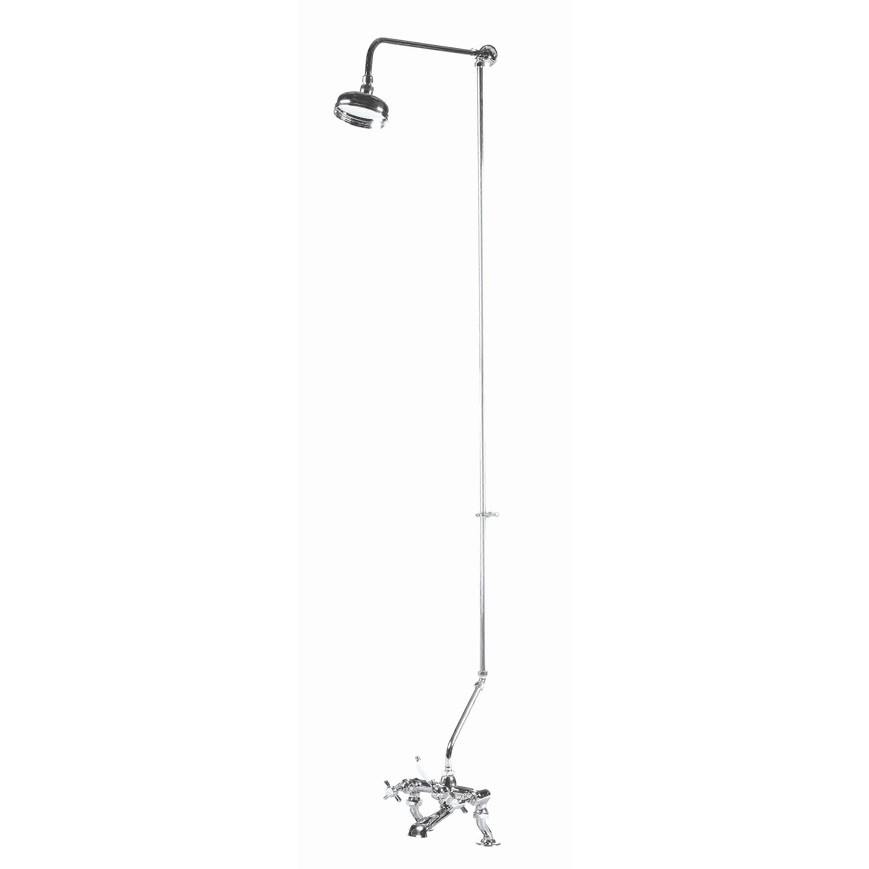 Rigid Riser Kit with Swivel Spout    - Chrome