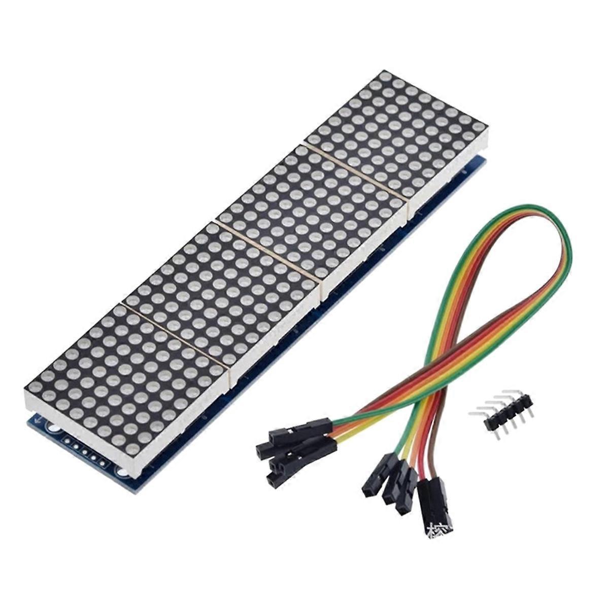 Dot Matrix Module 8x8 Common Cathode LED Display 5V 4-in-1 with Wires Cable for DIY Projects B