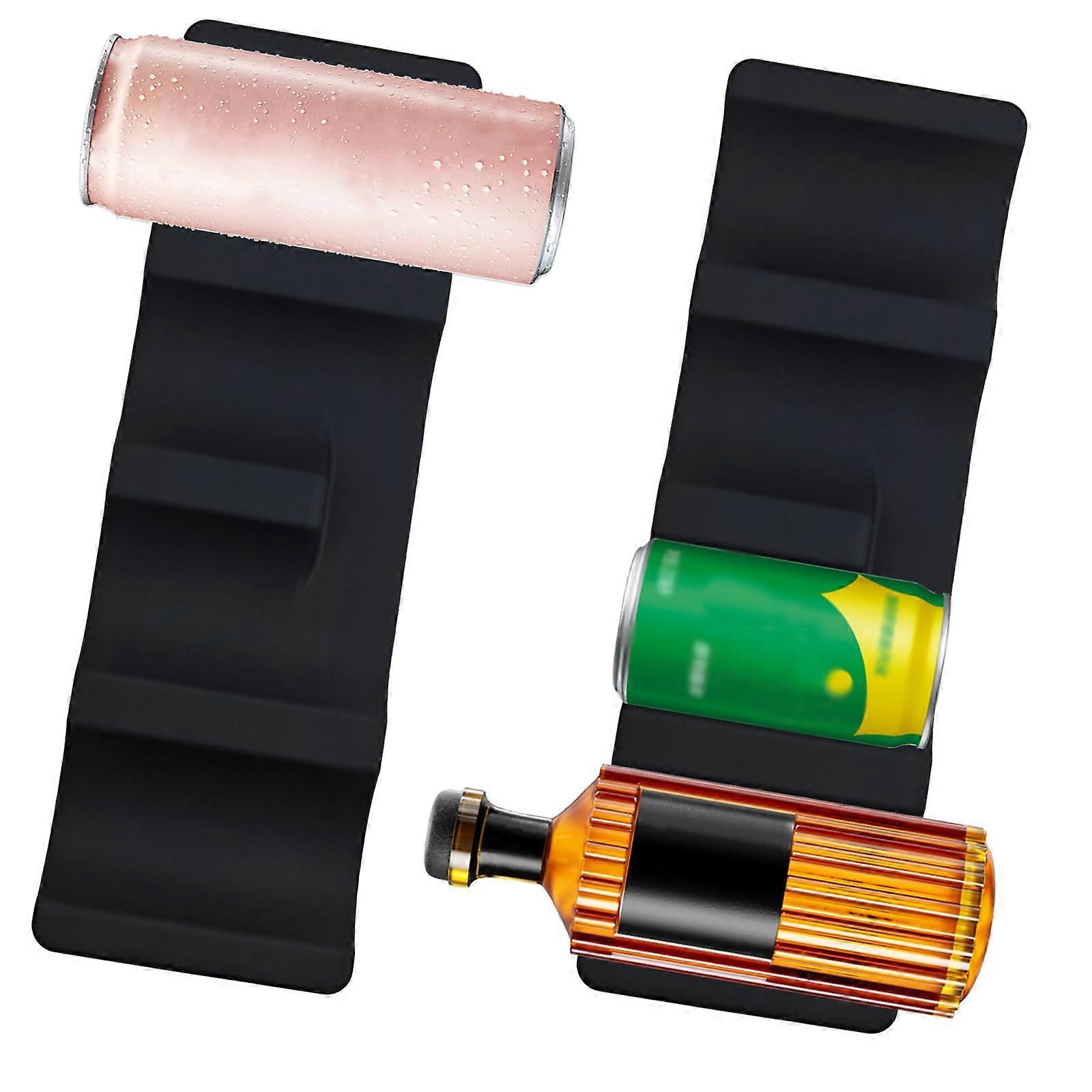 2 Pack Foldable Silicone Bottle Holder for Rack, Adjustable Soda Can Organizer, Space-Saving Design, Durable Material