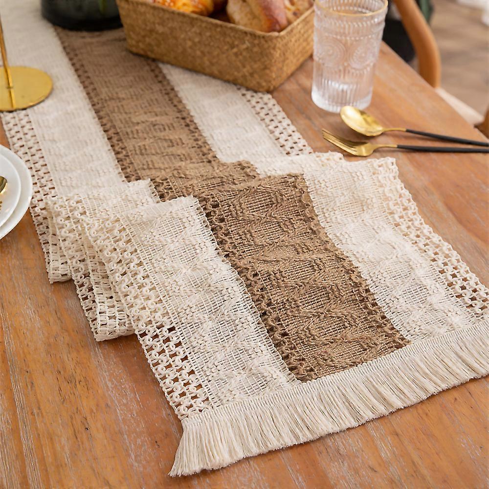 Macrame Table Runner, Bohemian, Hand Cut Tassels