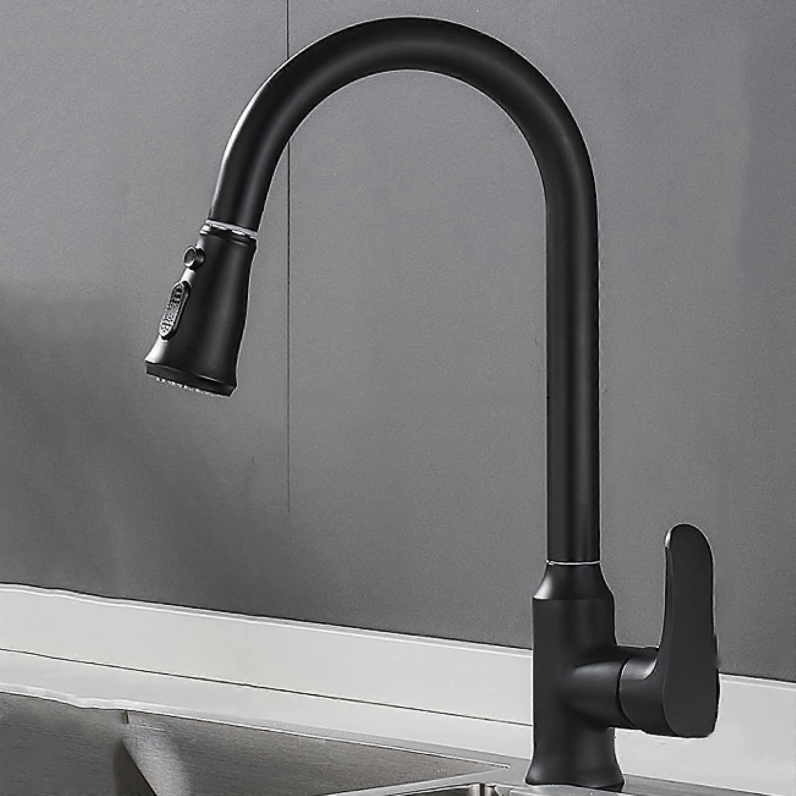 Pull Out Kitchen Faucet,Brass Single Handle Kitchen Faucet for Hot and Cold Water,Kitchen Sink Faucet with Double Modes