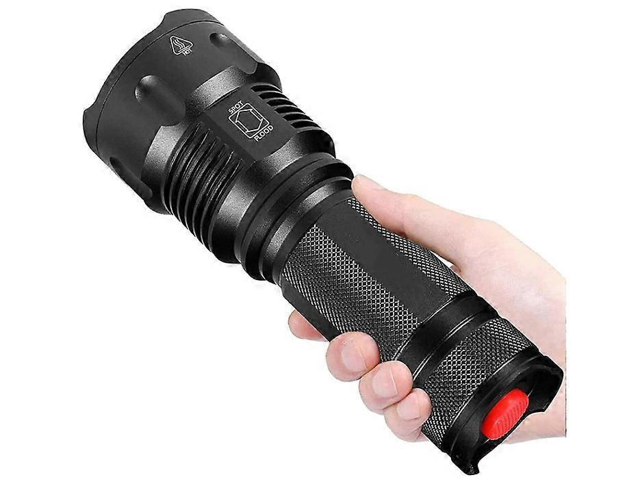 Torch LED Torches Super Bright,3300 Lumens Adjustable Focus Flashlight for Dog Walking Hiking Emergency(Black)