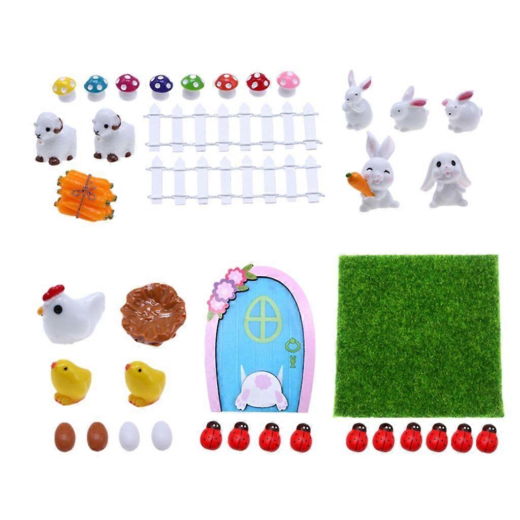 Dollhouse Miniature Simulation Rabbit Door Model Dollhouse Accessories Props