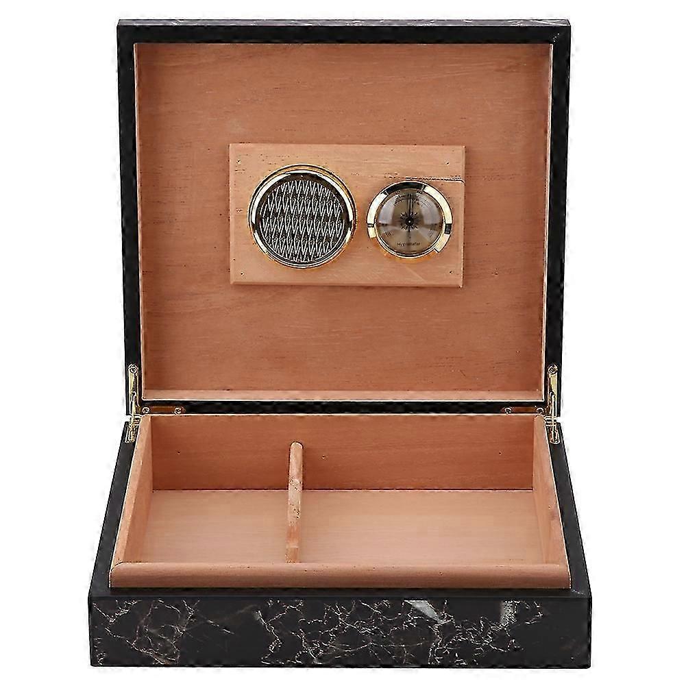 خمر صغير محمول مرطب السيجار مربع خشبية حاوية السجائر حالة التخزين (الرخام)