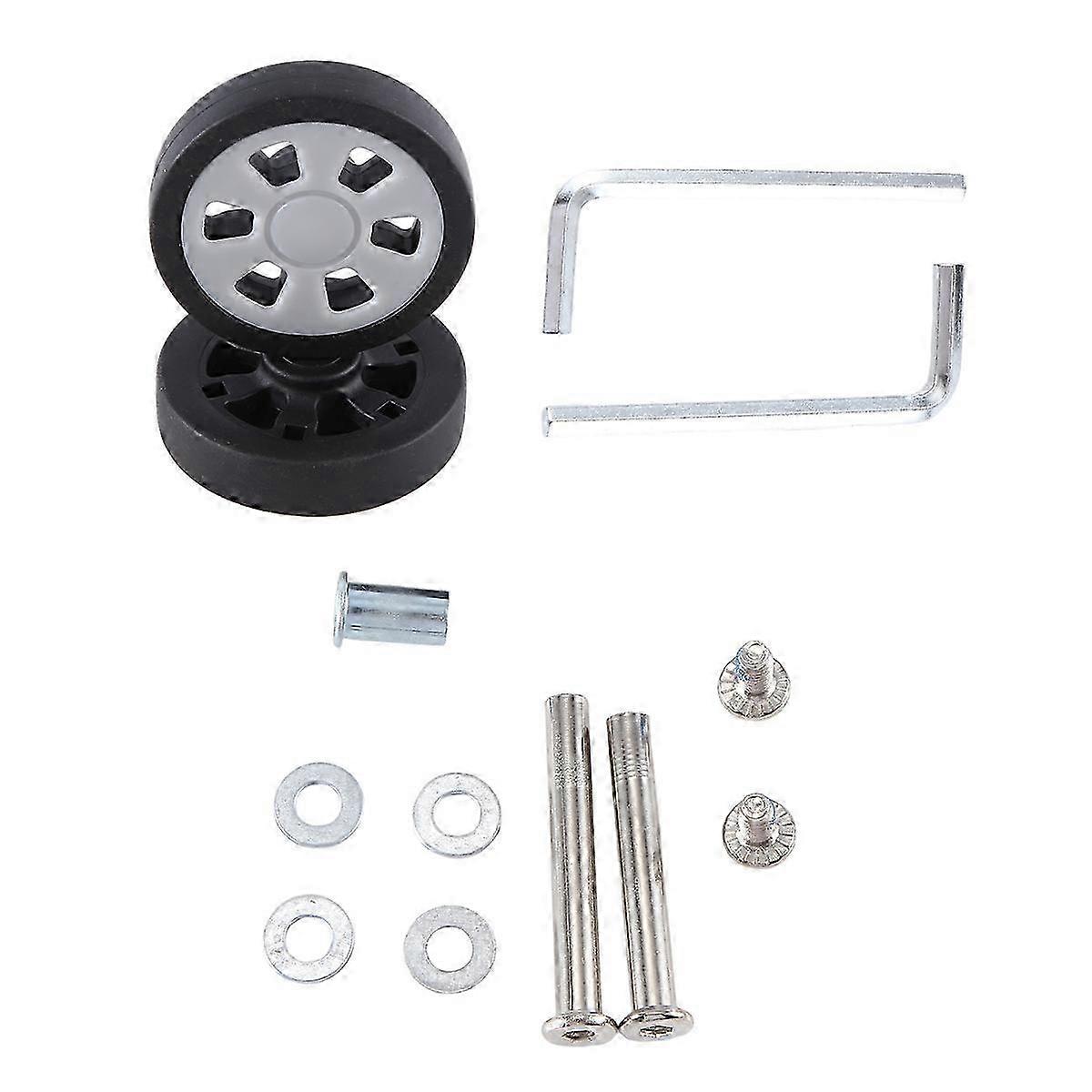 55X12mm Matkatavaroiden pyörien vaihto Kulutusta kestävä PU Caster Matkalaukku Vaihtopyörät Matkatavara Whee NN