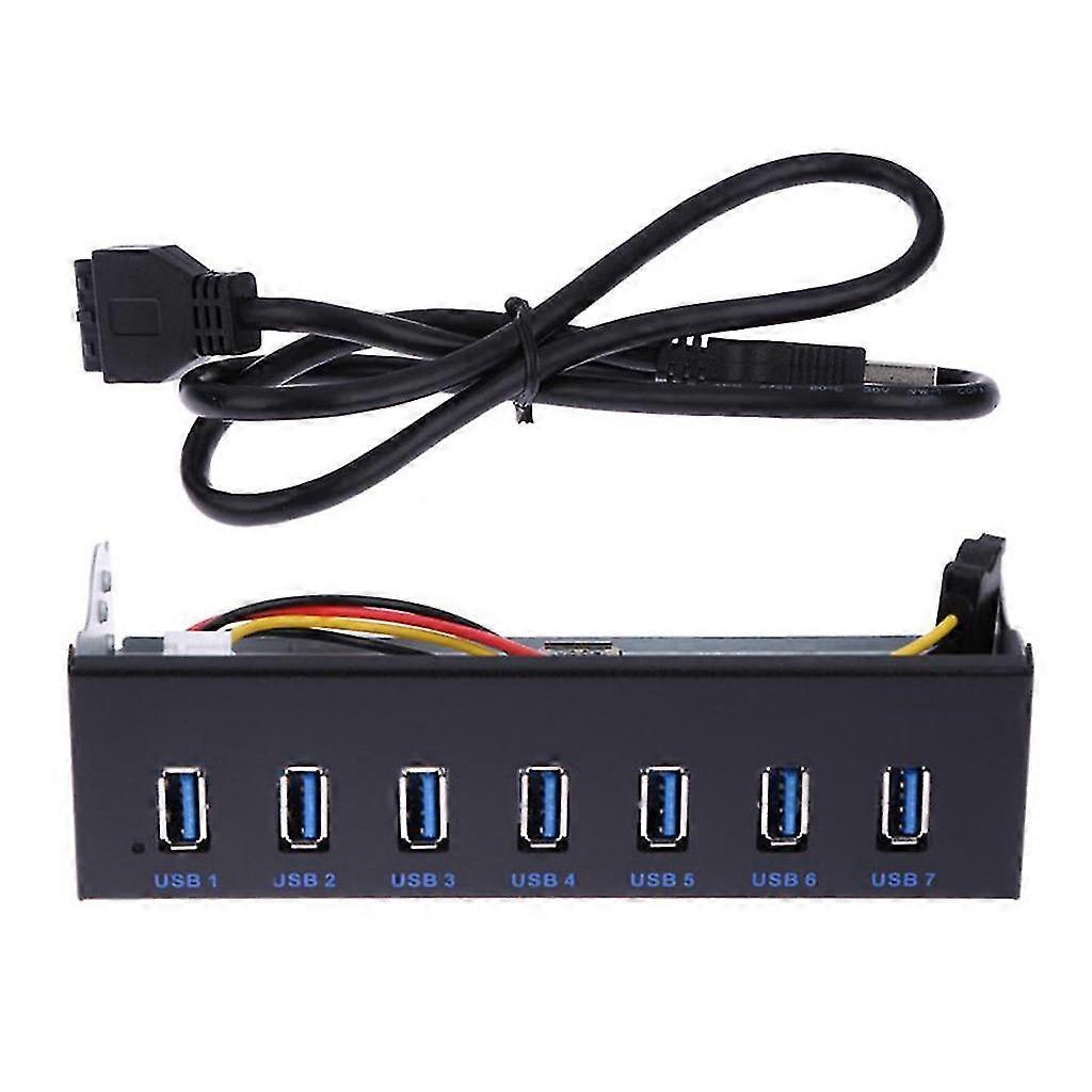 7 Ports USB 3.0 Front Panel Hub Internal Combo Bracket Adapter for PC Desktop