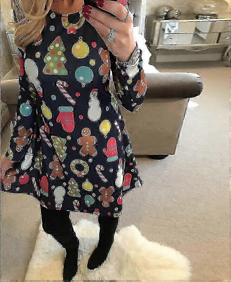 Julklänning för damer med jultomtema