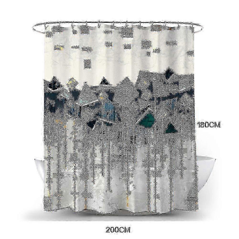 Functional Waterproof Shower Curtain - Multiple Size Options and Color Choices