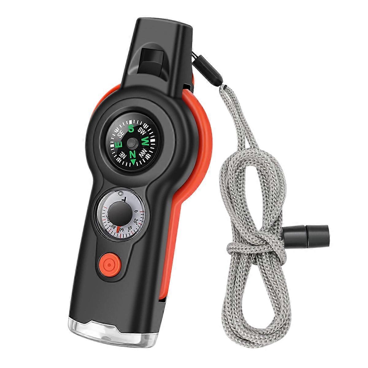 7 in 1 Outdoor Multifunctional Safety Whistle with Lanyard