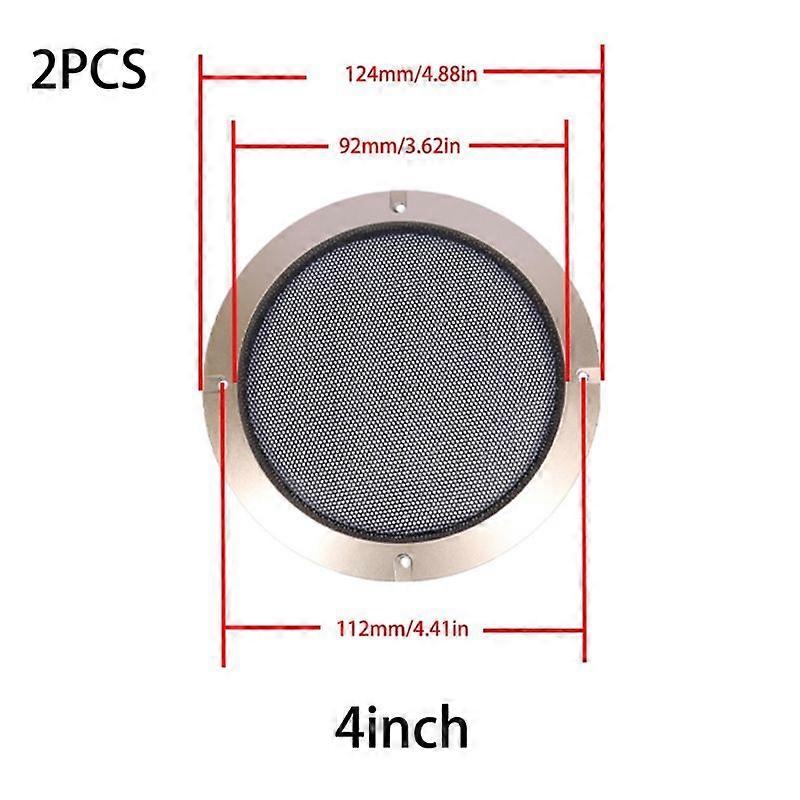 Audio Speaker Cover Mesh Replacement Decorative Circle Grille Protect 2 Packs
