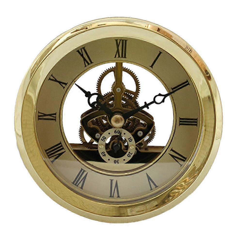 103mm/4.06inch Dial Roman Numeral Watch Quartz Clock Insert with Gold Trim