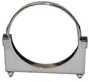 Chrome Plated 5-In Muffler Stack Exhaust Pipe Clamp With Flat U-Bolt JSF50CR