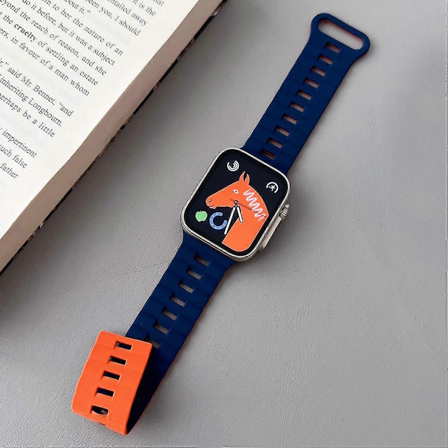 Til Apple Watch Series 9 8 7 41mm/6 5 4 Se (2023) Se (2022) Se 40mm/3 2 1 38mm Magnetisk Urrem