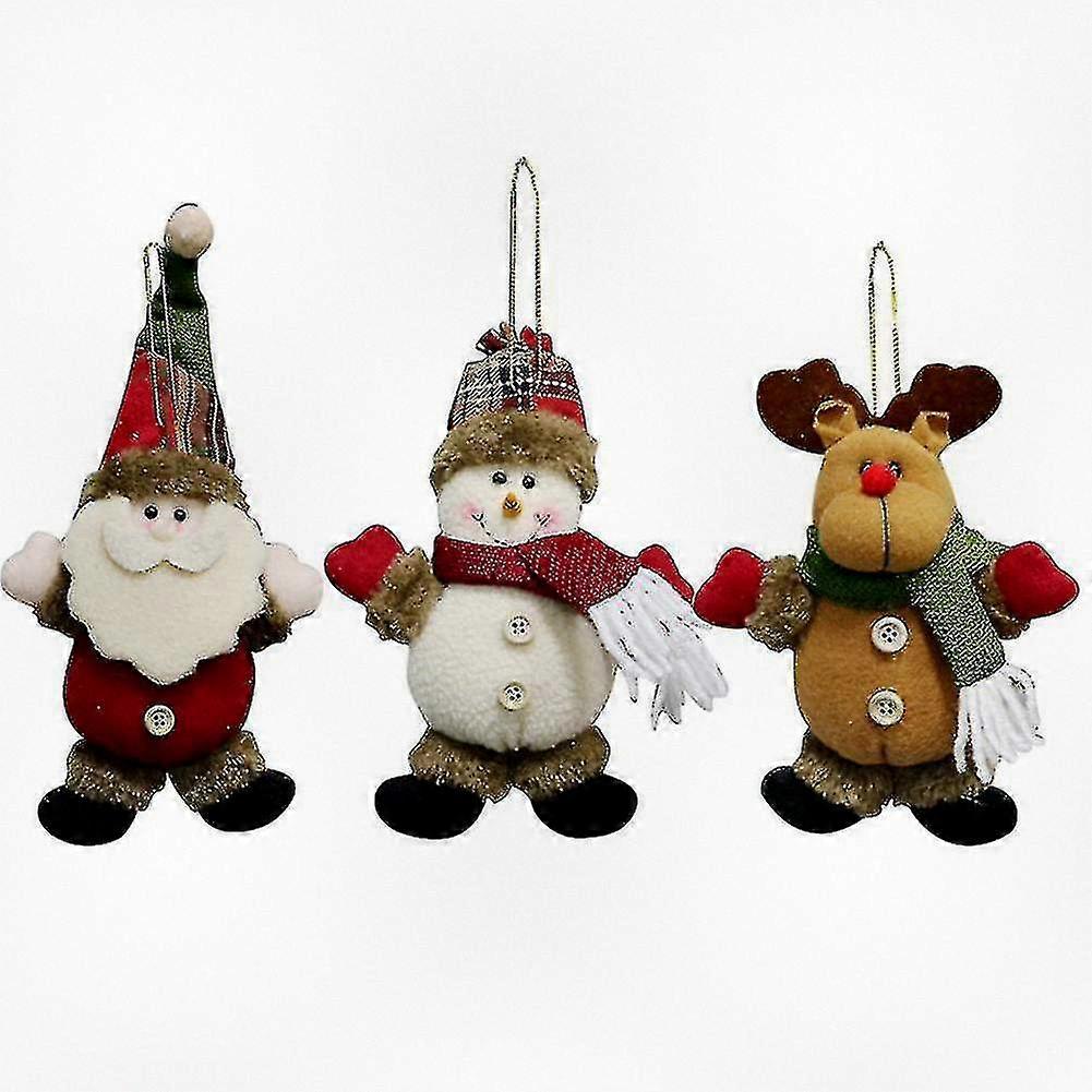 3 Pieces Festive Soft Hanging Decorations for Holiday Tree Decor