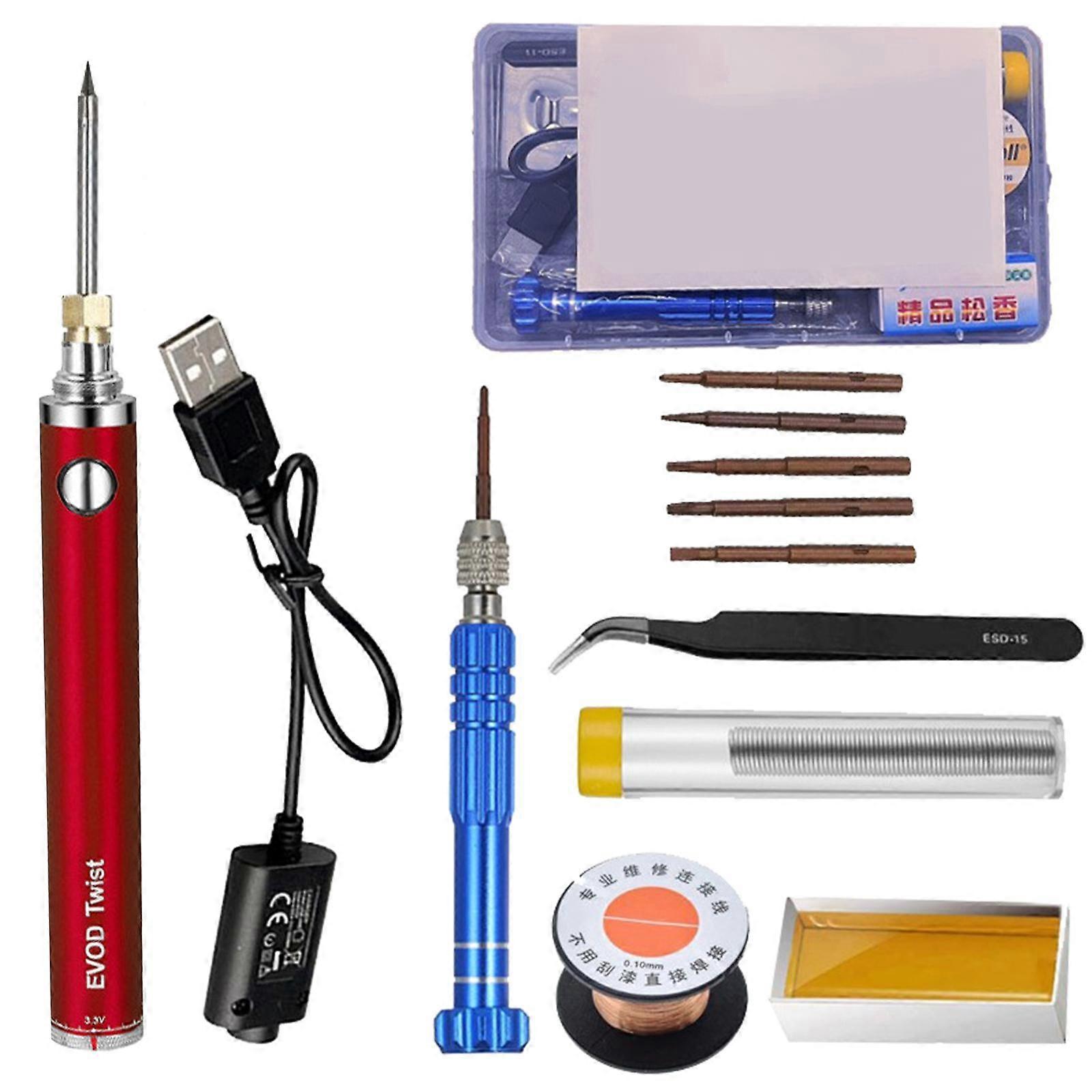 Soldering Iron Kit, Upgraded 8W Adjustable Temperature Welding Tool, Electronics