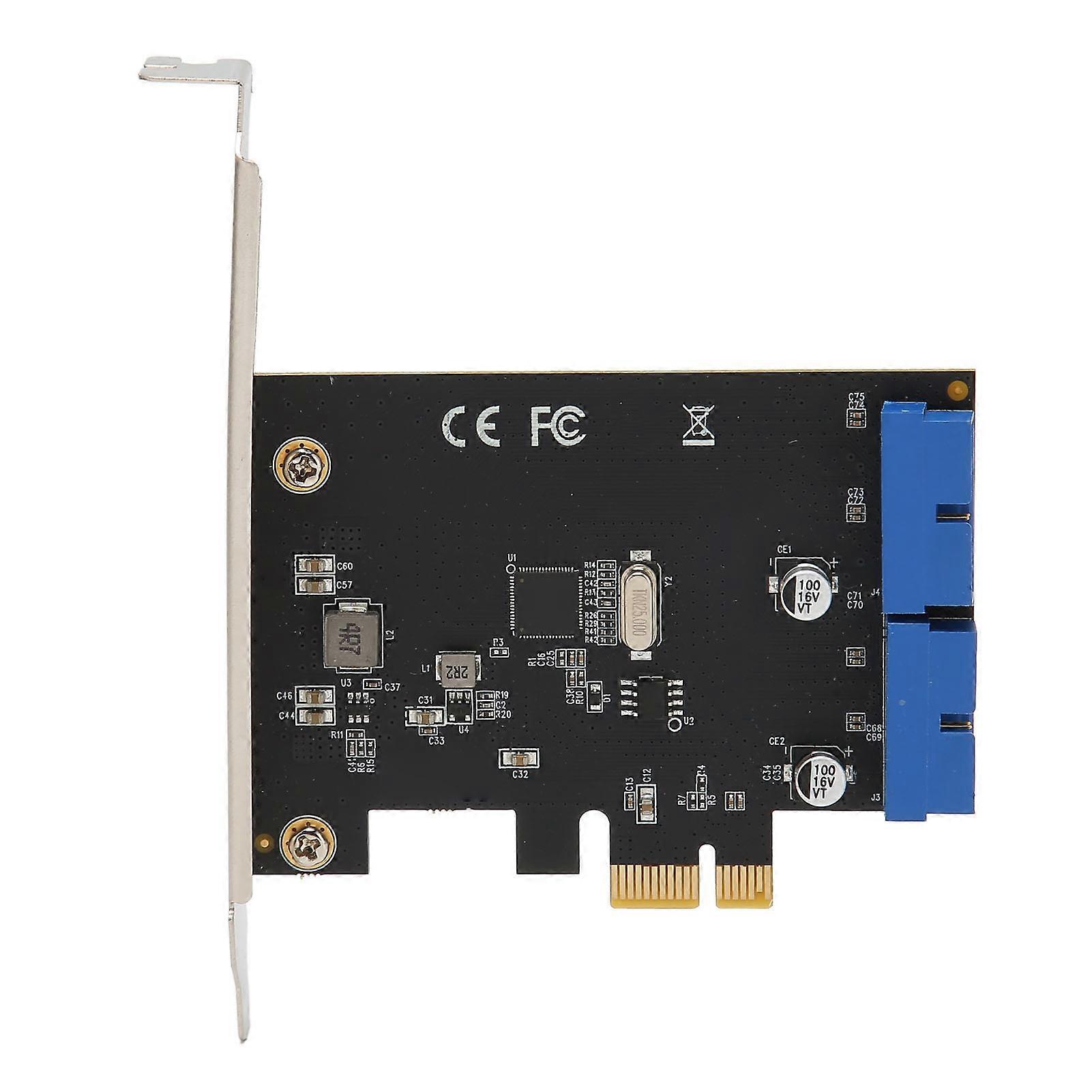 2 Port PCI Express to Dual 20pin USB 3.0 Cards 5Gbps PCI Express USB3.0 Card Adapter for Desktop PC