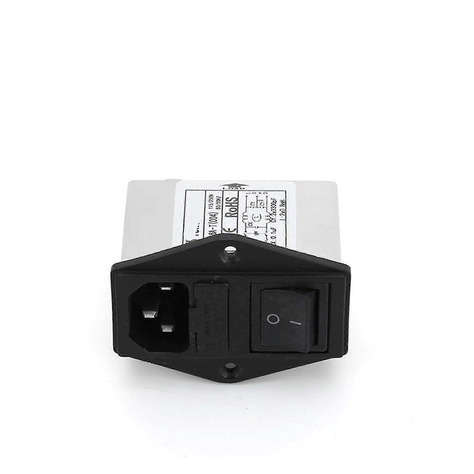 CW2B3AT 004 Double Insurance SinglePhase AC Socket Power Filter AntiInterference 220V(CW2B 6A T 004 Double Insurance)
