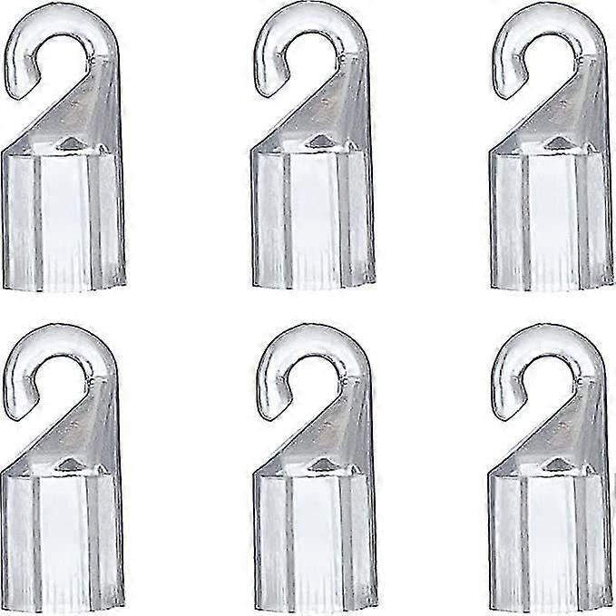 Wand Tip Hook Cover Clear Plastic Shepherd's Hook Wand Tip Connector Wand Cap For Hexagonal Plastic Blind Tilt Wands, Mini And Wood (42 Count)