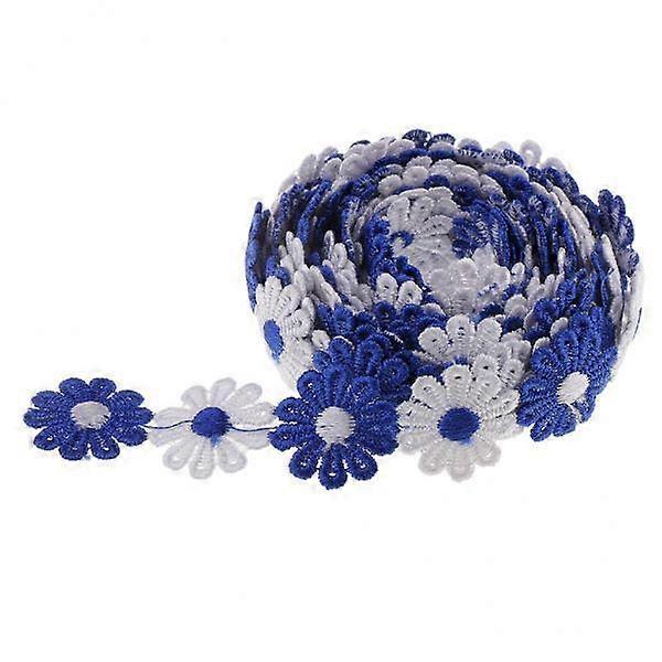 2x 3 yardy Daisy Flower Polyesterová aplikace s krajkovým lemem Svatební šaty Šicí