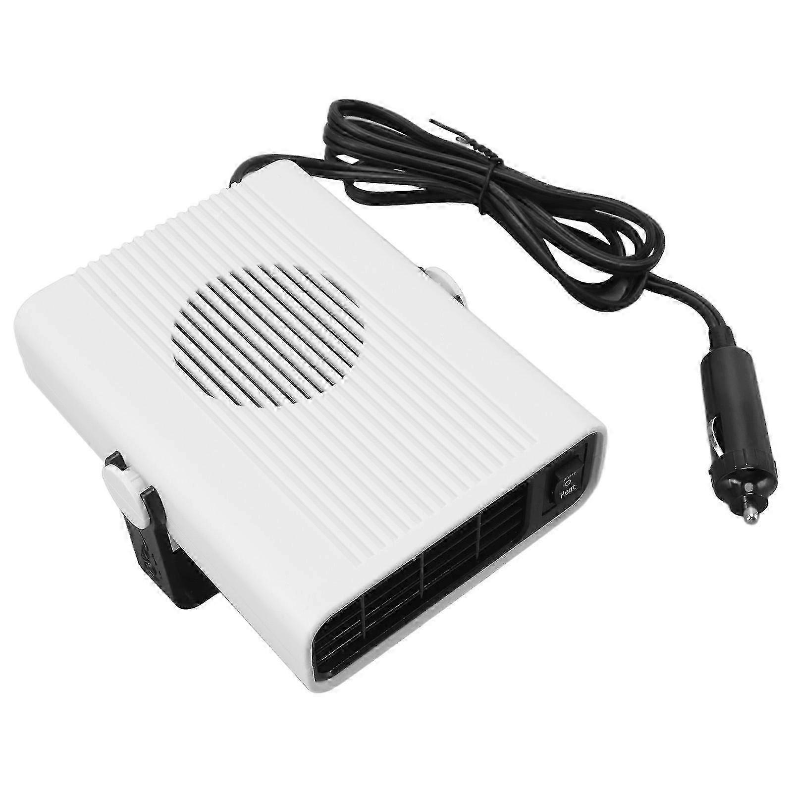 24V Car Heater - Adjustable ABS Defroster with Cigarette Lighter Plug