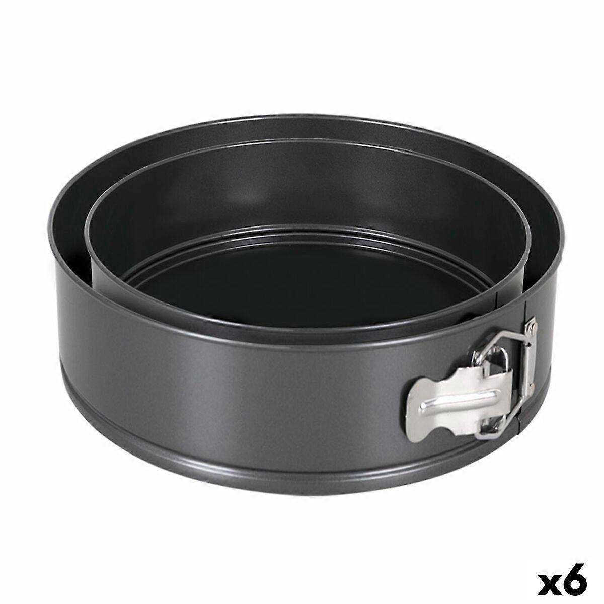 Springform Pan Quttin Black 20 x 6,8+24 x 7 cm 2 Pieces (6 Units)