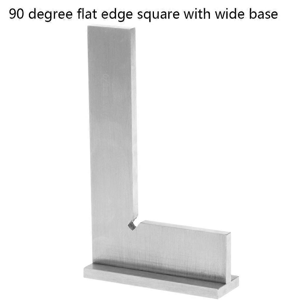 90° Flat Edge Square Measuring Multi Angle Try Square Base Set Square Ruler Gauge Tool Squads Machinist Square With Base