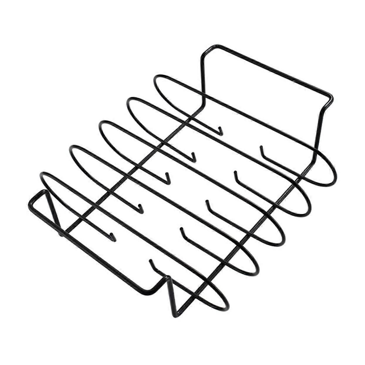 Outdoor Grill Rack Portable Grill Stand for Even Cooking of Ribs and Steaks Compatible with Gas and Charcoal Grills