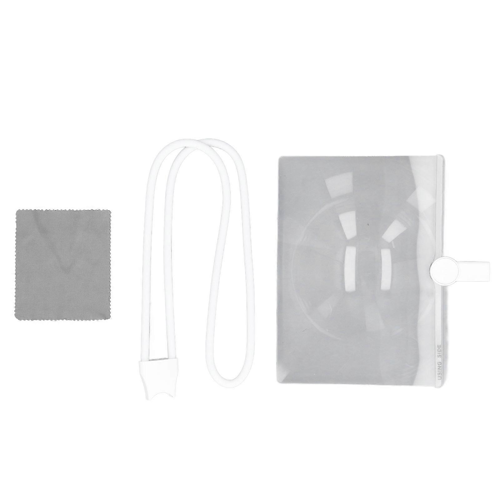 Neck Wear Magnifier 3X Magnification Handheld Neck Hanging Magnifying Glass Horizontal High Definition Gooseneck Magnifier For Reading White