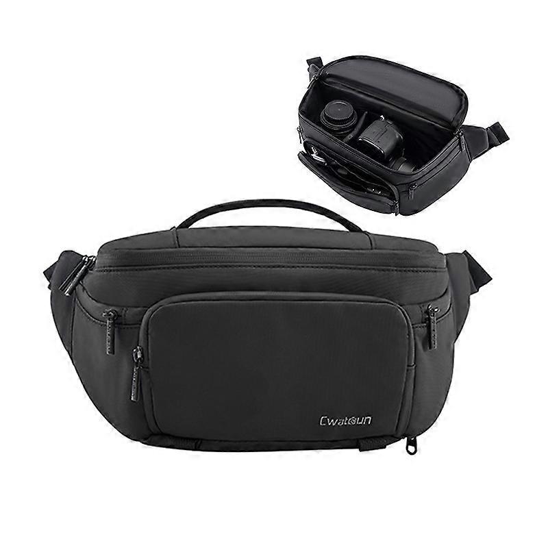 Multi-functional Camera Waist Pack Simple and Lightweight Microslr Camera Bag Casual Waterproof Storage Bag Cwatcun D105 Large