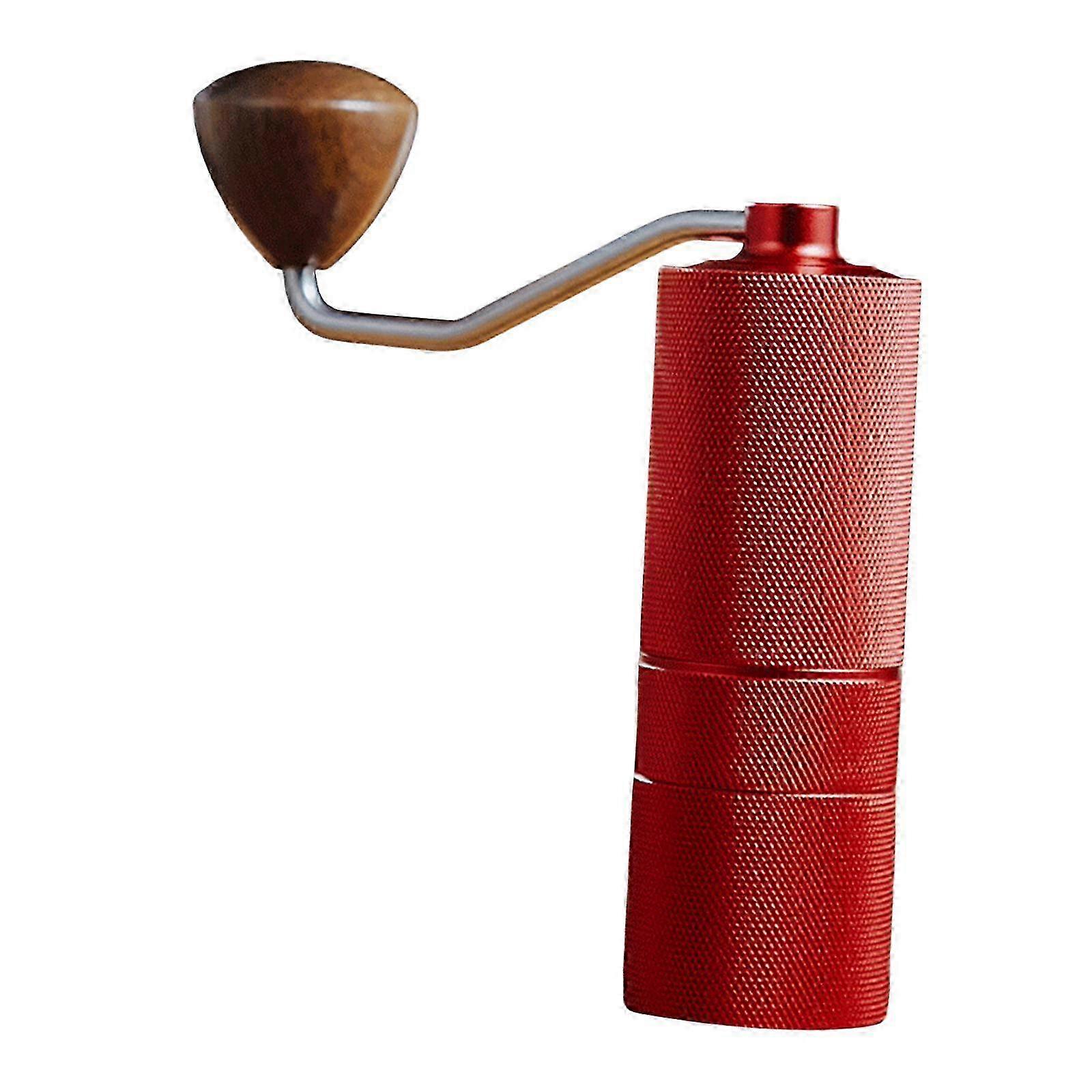 Portable Coffee Grinder with Hand Crank for Espresso, Ideal for Camping, Kitchen, and Home Use in Red Color
