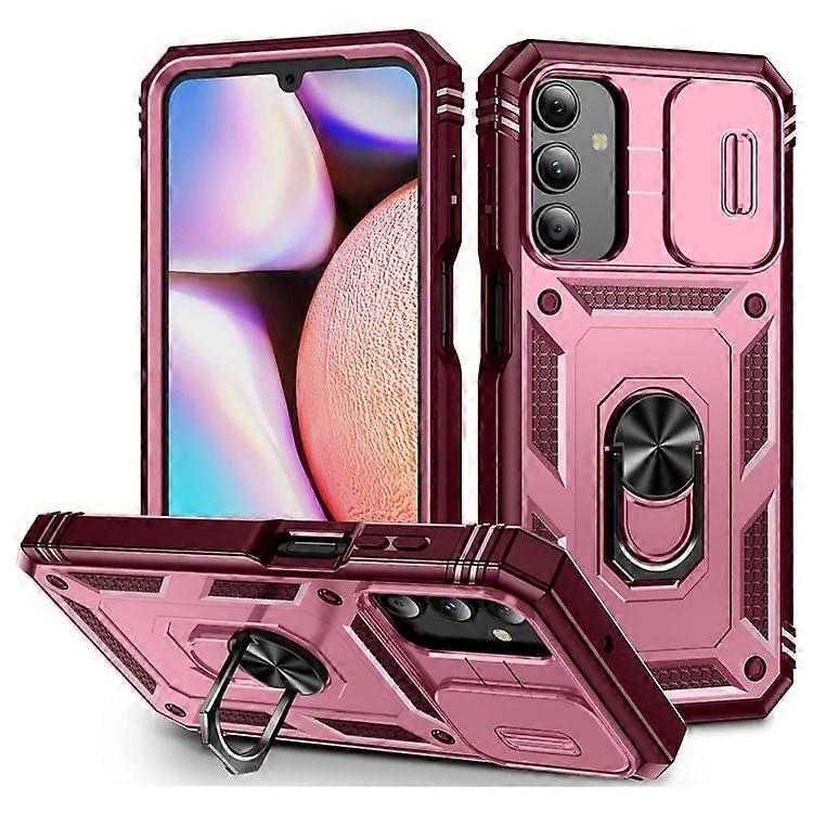Compatible For Samsung Galaxy A15 4G / 5G Case TPU+PC Slide Camshield Kickstand Phone Cover