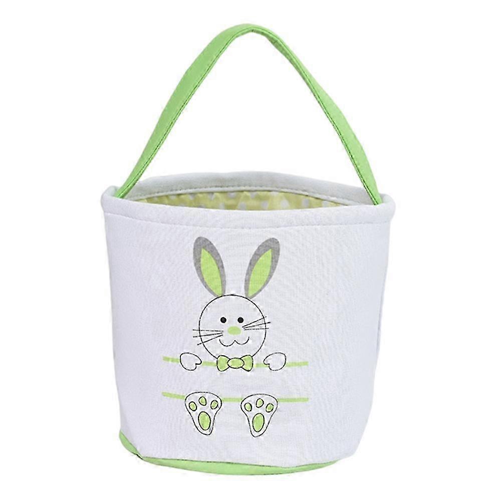 Easter Bunny Canvas Basket for Kids - Easter Storage & Party Decor