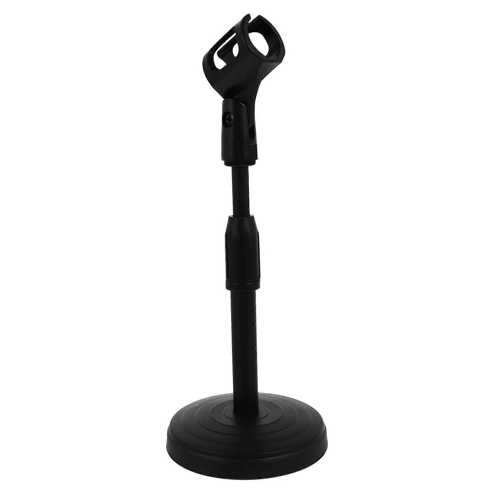 Black Metal and Plastic Desktop Microphone Stand with Flexible Design for Broadcasting and Podcasting 1 Piece