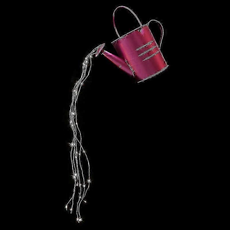 30X23.5cm Purple Sprinkler Valves 1pc Outdoor Solar Watering Can Light Iron Craft Purple Watering Ca
