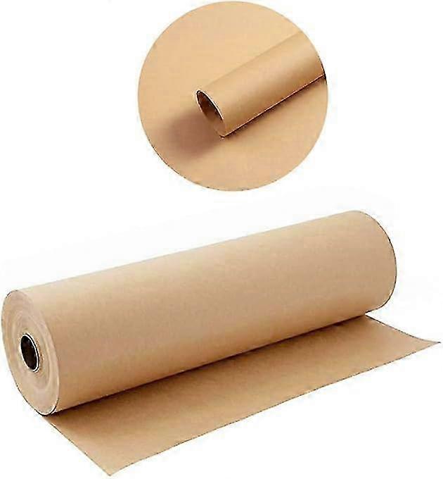 ورق كرافت طبيعي معاد تدويره ، لفة ورق كرافت ، للحرف اليدوية ، الفن ، 30.5 سم × 30 م