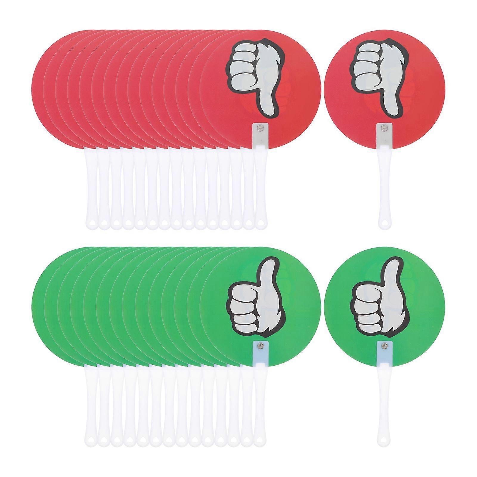 30Pcs Thumb Up Thumb Down Paddles Reusable Judging Board Voting Supply Classroom Voting Paddles