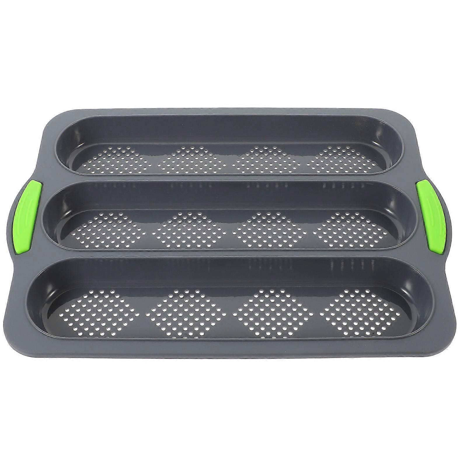 Bread Baking Mold Silicone Bread Loaf Pan Nonstick Shape 33X23.5CM 3.00cm Depth Even Heating 1Set