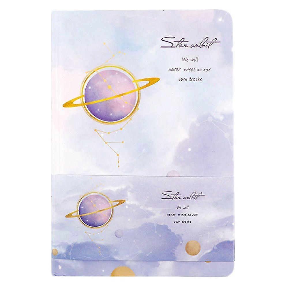 Student Notebook Stars Printed Thickened Diary Book Beautiful Student Notebook for School (Random Color)