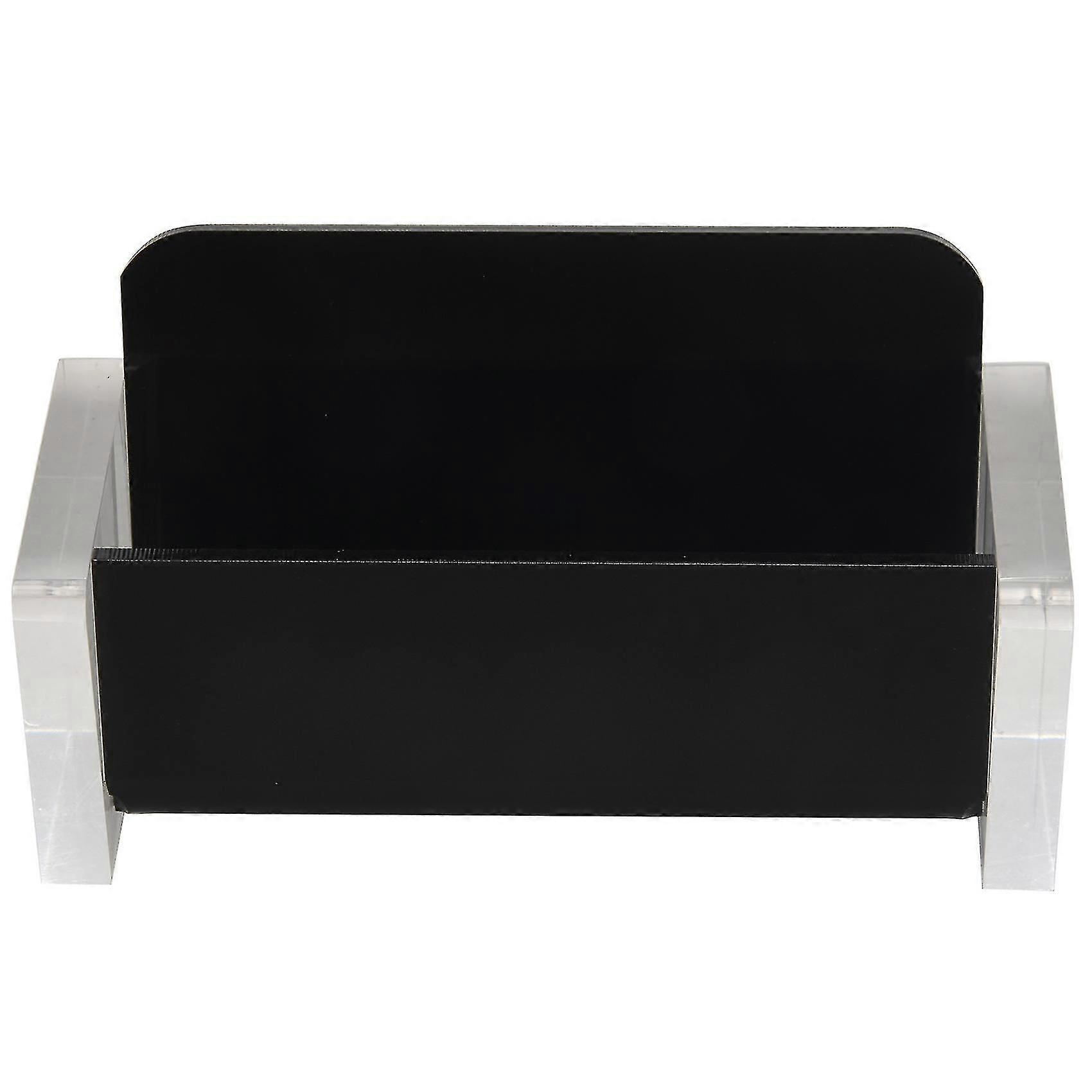 akryl visitkortholder stativ til skrivebord og kontor - desktop organizer display, sort