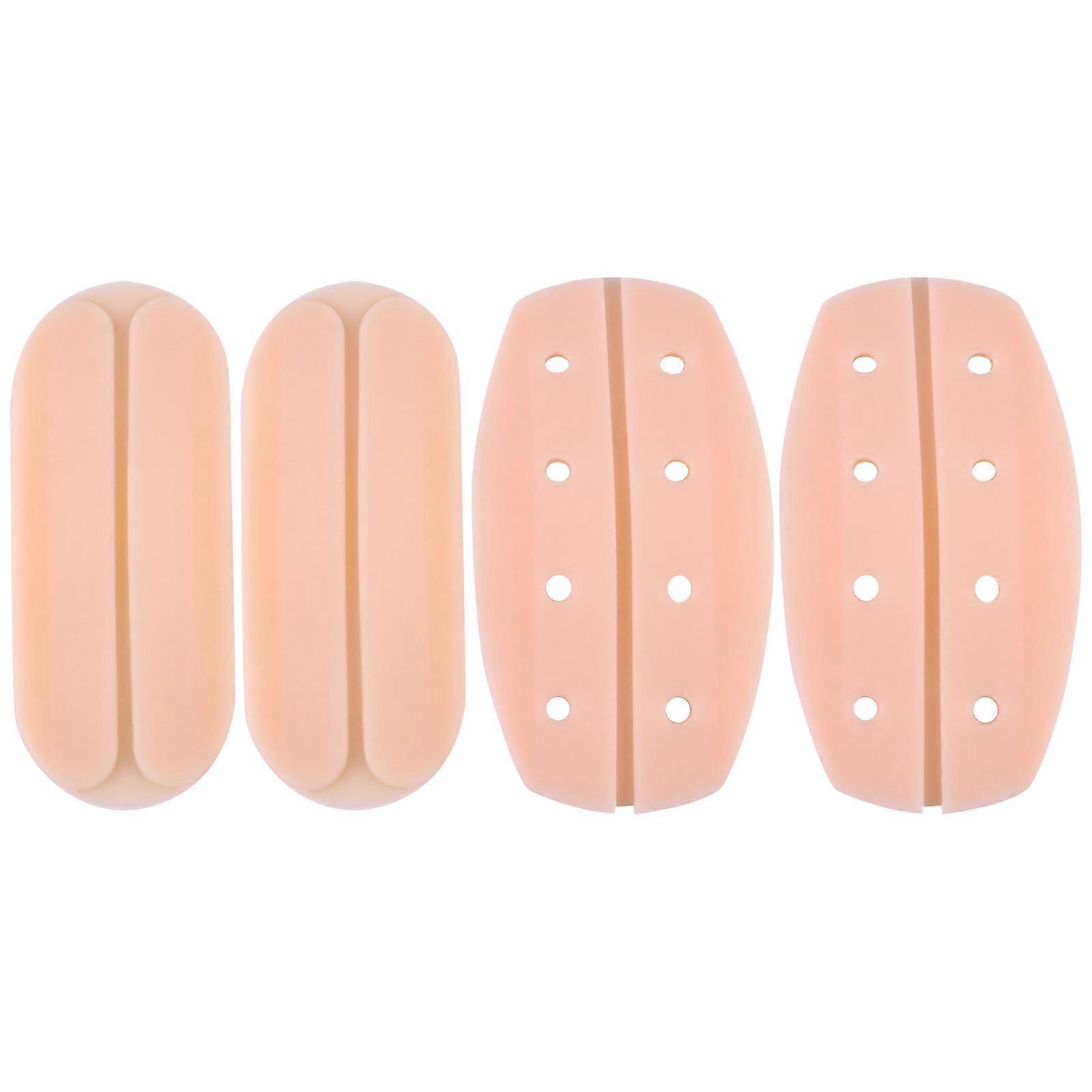 Anti-Slip Shoulder Pad Silicone Shoulder Girdle Pads Daily Use 9.3x5x0.2cm Decompression 4Pcs