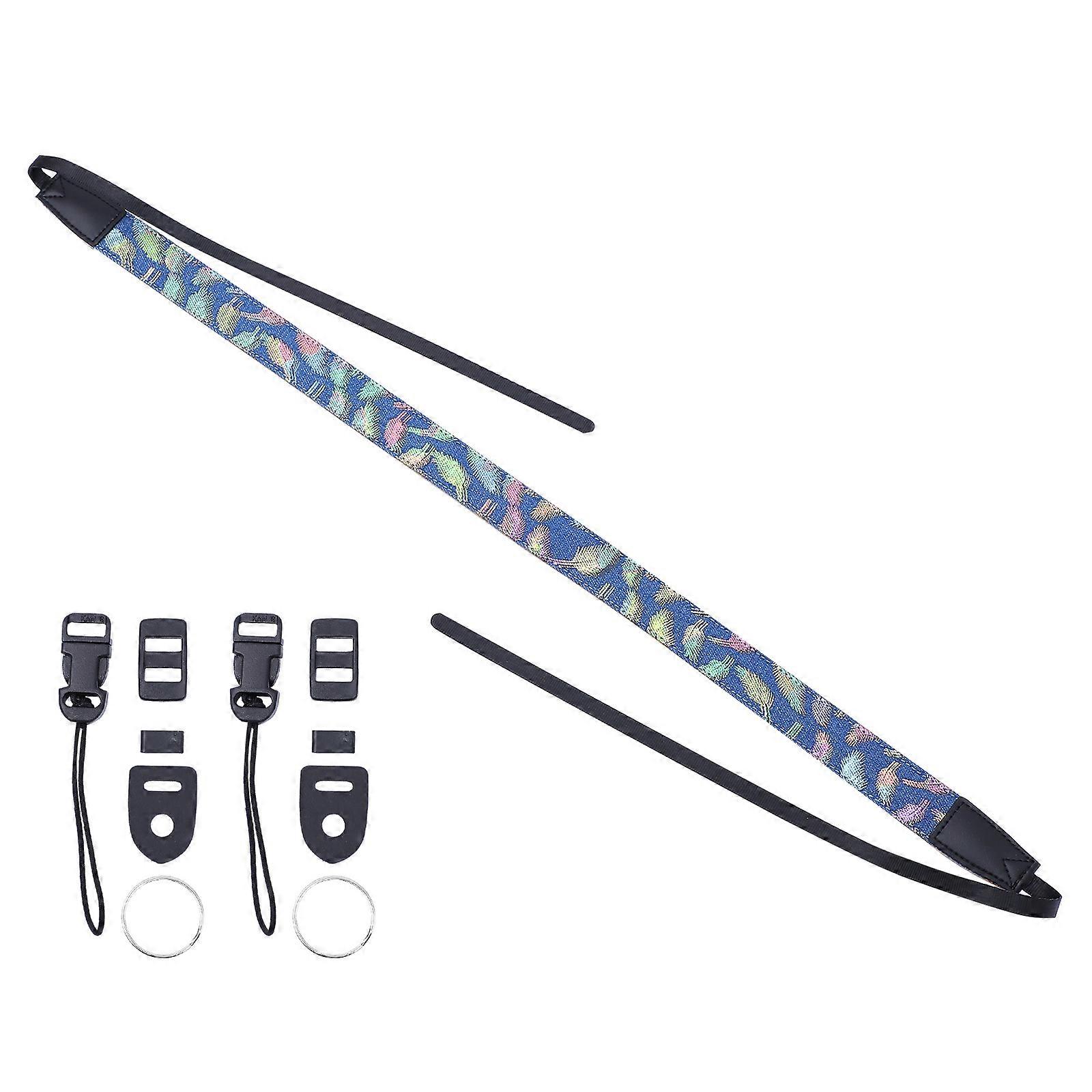 Sewing Process Camera Strap Rope Blue 140x3cm Adjustable Length For Daily Use By Photographers 1Pcs
