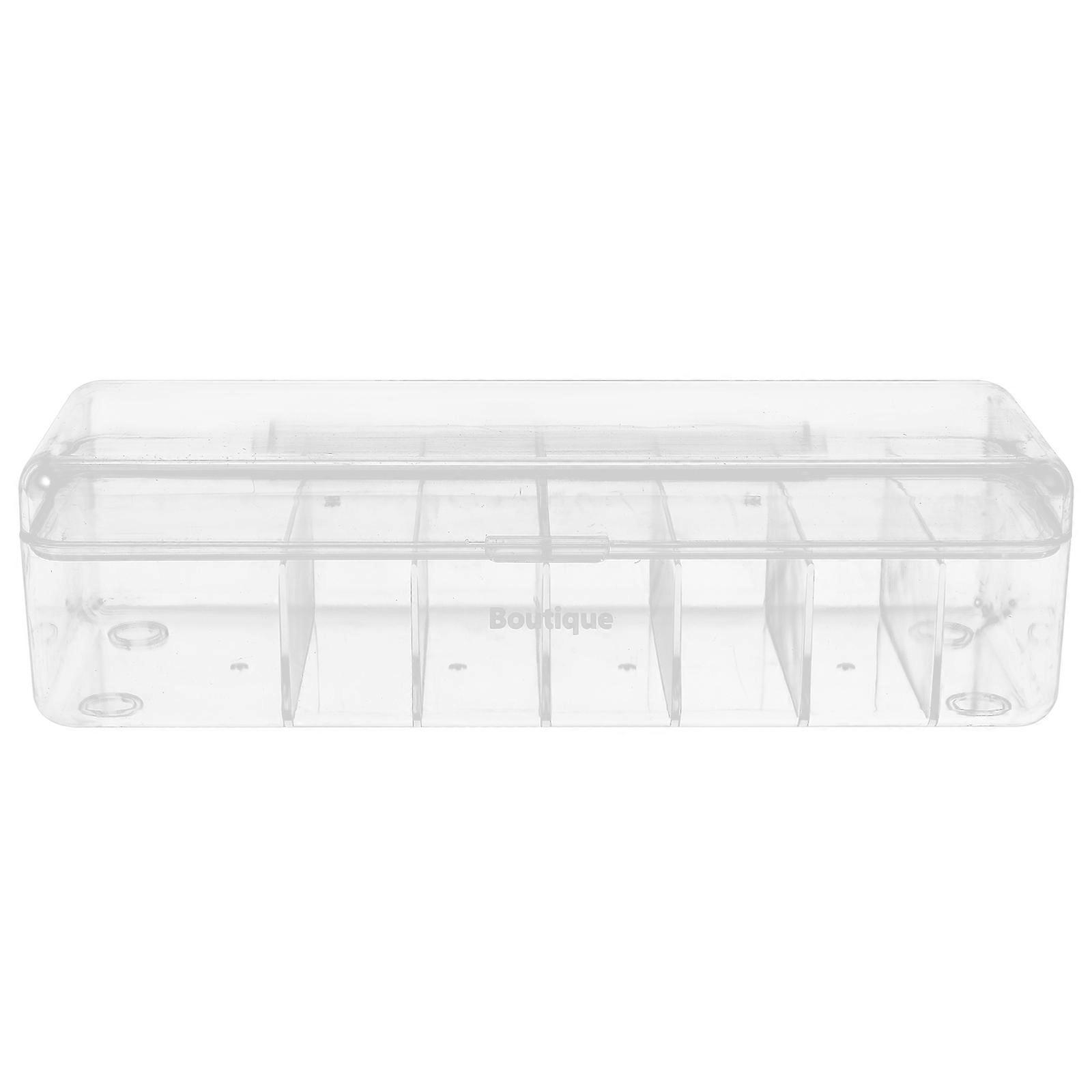 Cord Storage Container Computer Cable Organizer For Desk Accessories Office Use Transparent 26.00X9.00X7.00CM Cable Organization 1Pcs