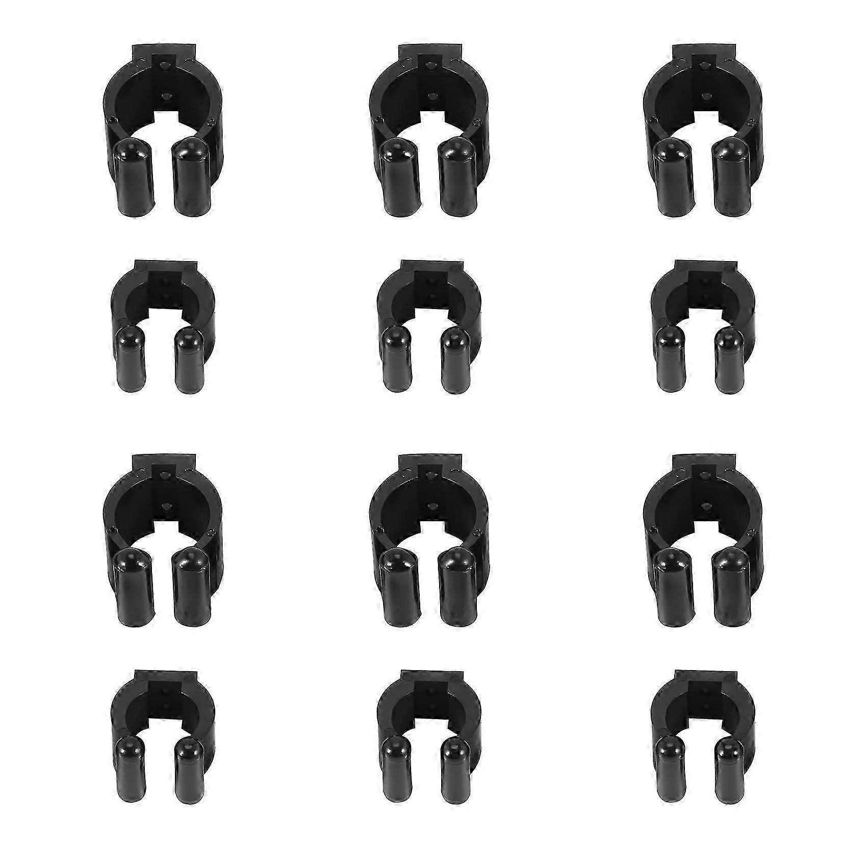 12 Pieces Regular Fishing Pole Rod Holder Storage Clips Rack 2 Style & 6 Pcs Each Style- Big for Ho